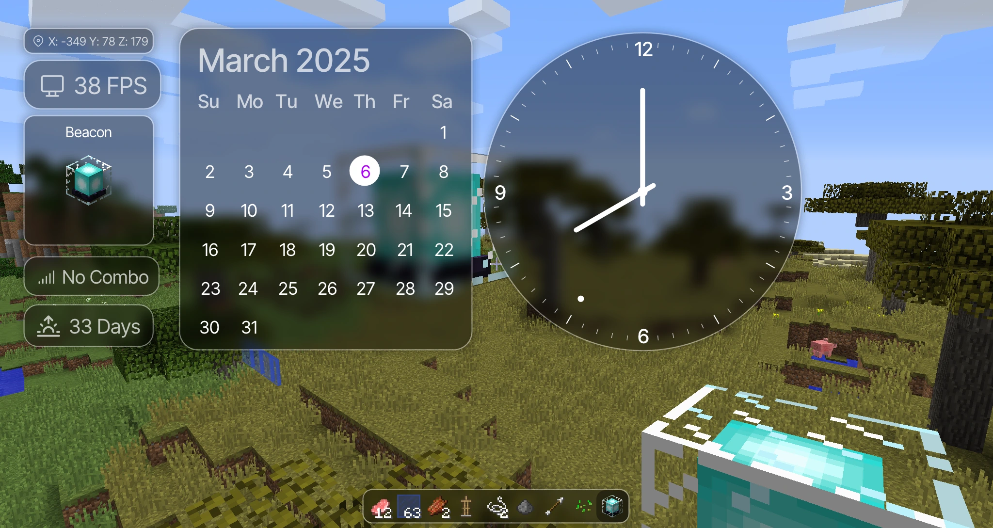 GlideClient Minecraft Modern HUD