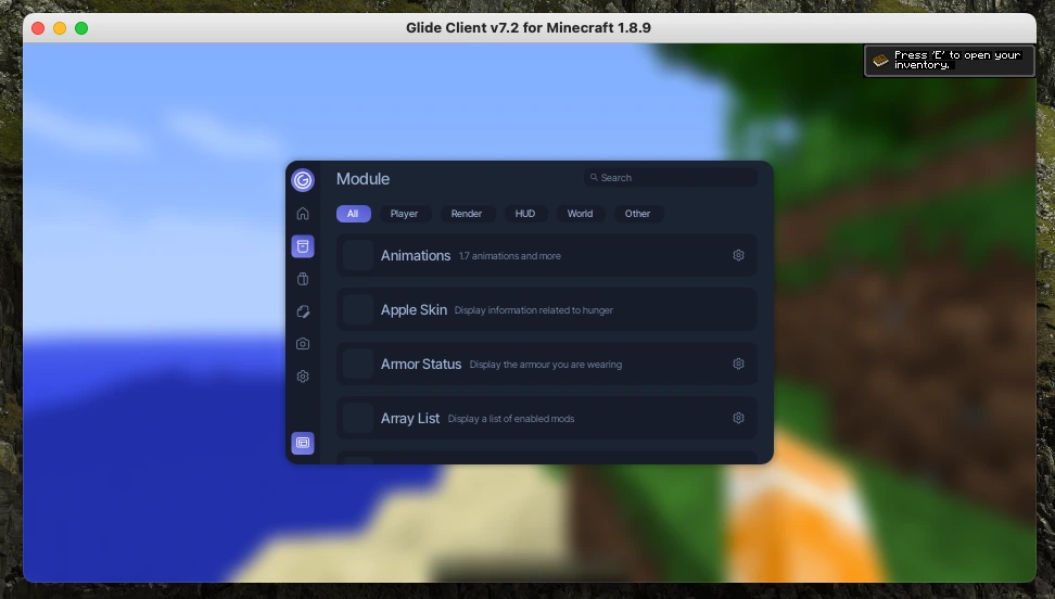 GlideClient running on macOS showing cross-platform support